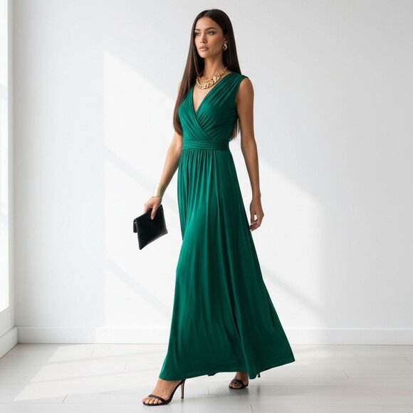 NWT Tart Transformer Maxi Dress Sz M Kelly Green Modal Event Feminine Flowy - Picture 12 of 12